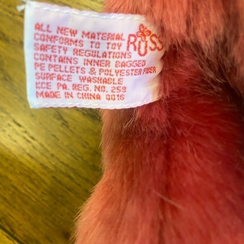 Russ Pink 12.5” “Cheri” Furry Teddy Bear - Picture 6 of 6